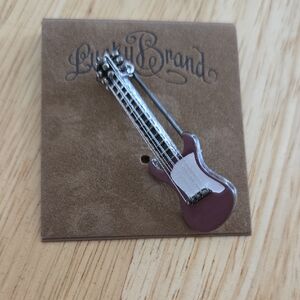 Lucky Brand Vintage Purple and Silver Guitar Pin